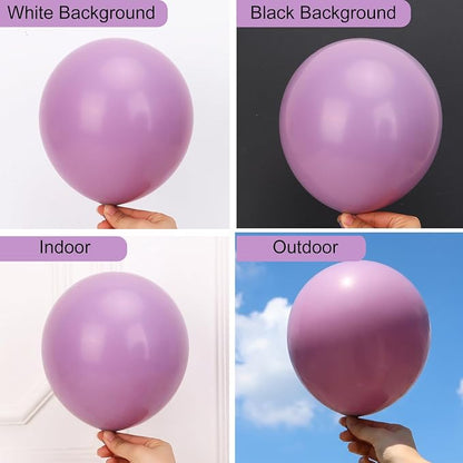 RUBFAC Dusty Purple Balloons 129pcs Different Sizes Pack of 18 12 10 5 Inch | - Image 4