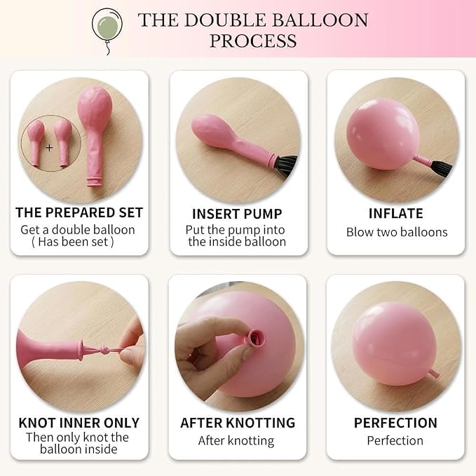 Hot Pink Sage Green Balloon Garland Arch Kit Double Stuffed | Dusty Olive Green - Image 9