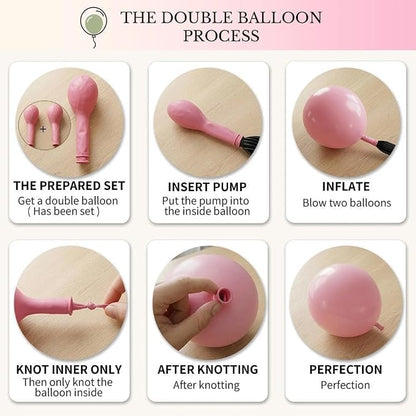 Hot Pink Sage Green Balloon Garland Arch Kit Double Stuffed | Dusty Olive Green - Image 9