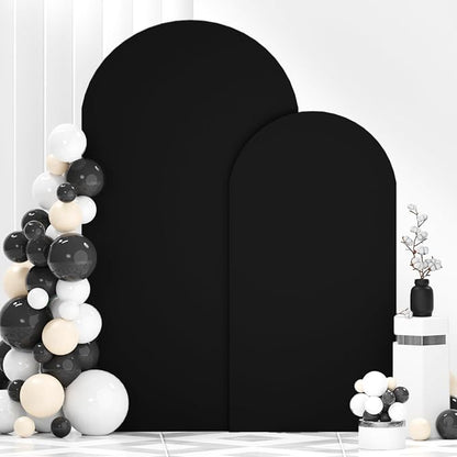 FANPROMS Wedding Arch Cover Black Arch Cover 6FT 7.2FT Spandex Arch Backdrop by FANPROMS