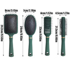 4 Pcs Hair Brush Gifts Set for Women,Detangling Hairbrush for Women and Kids,Flexible Soft Pin Bristles for Long Thick Curly Wavy Dry Damaged Hair