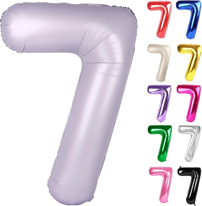 Lilac Number 7 Balloon 40 Inch by IWERP