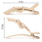 24 Pack Alligator Hair Clips, Professional Clips for Hair Sectioning, Hair Styling Accessories for Women Men Girls Teens，Khaki