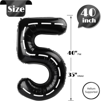 Line 5 Balloon - Number Balloon 40 Inch, 5th Line Birthday Decorations | Giant - Image 5