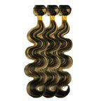 28 30 32 Inch Highlight Bundles Human Hair P1B27 Body Wave Bundles Brazilian Virgin Remy Hair Extensions Double Weft Real Highlight Blonde Body Wave Bundle Hair Weave