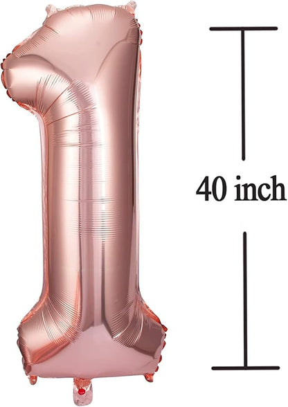 Rose Gold 16 Number Balloons Big Giant Jumbo Large Number 16 Foil Mylar Balloons - Image 2