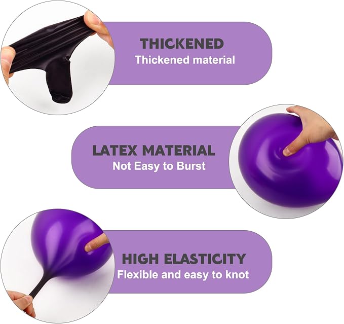 Pink Purple Balloons 60Pcs 12 Inch Confetti Latex Balloon Kit - Image 4