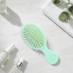 8 Pcs Green Mini Hair Brush Bulk for Bridesmaid Proposal Gifts, Mini Wet Brush Bulk for Wet & Dry Hair Stocking Stuffers for Women, Travel Brushes Teen Stocking Stuffers for Bridal Party Gifts