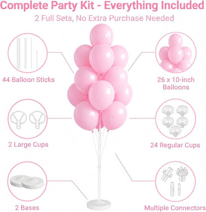 Pastel Balloon Column Kit with Base and Pole - Image 2