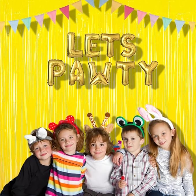 BRAVESHINE Fringe Curtain Backdrop | 2PCS | Pastel Yellow Party Decorations | - Image 5