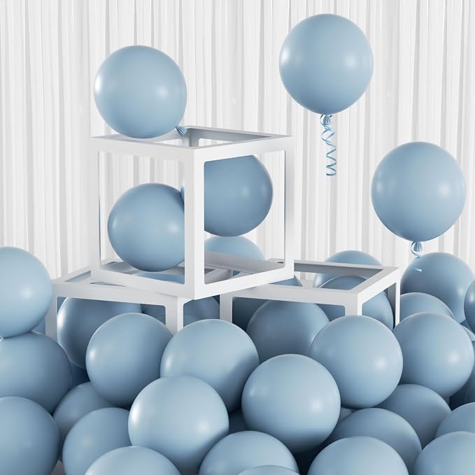 100pcs 5 Inch Small Dusty Blue Balloons | 5” Mini Matte Slate Blue Latex by Colorfullifefromnowon