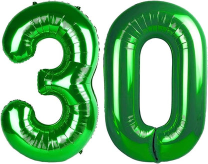 30 Balloon 40 inch Dark Green Number Balloons by Enyeopd