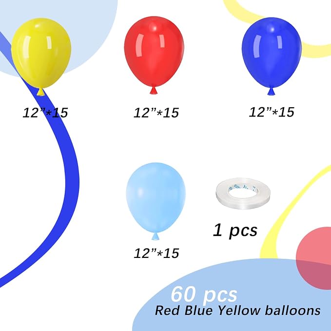Red Blue Yellow Balloons - Image 2