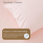 TOSMO Luxury Pillow Case Set of 2 - Cooling Viscose Derived from Bamboo - Oeko-TEX, Breathabl Silky Soft Pillow Cases with Envelope Closure (King / 20x36, Pale Pink)