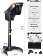 Icoget Hair Steamer for Deep Conditioning w/7 Color Light & Ozone, Micro Mist Scalp Hydration Steamer w/Adjustable Temp, Includes 3 Hair Caps & Aromatherapy Nozzle for Skin & Hair Treatment