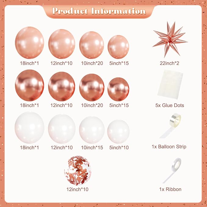 Rose Gold Balloon Garland Kit - Image 4