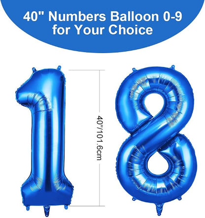 OFFCUP Number 18 Balloons 40 Inch, Big Jumbo Number Balloon Celebration Party - Image 2