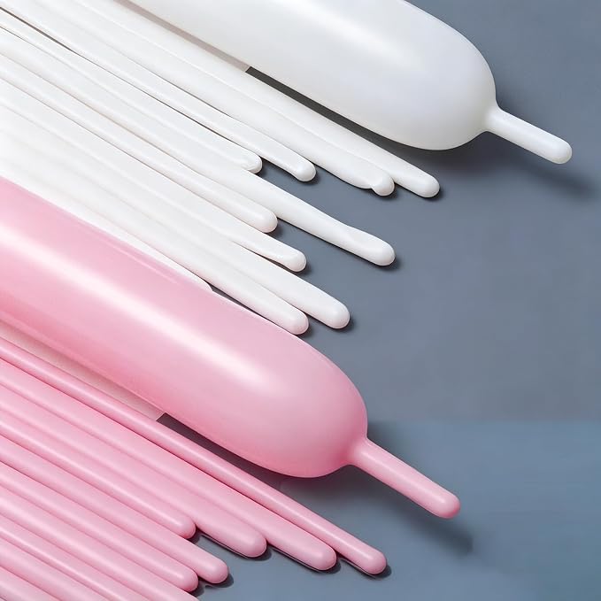 260 Balloons Pastel Pink White by VHUWE