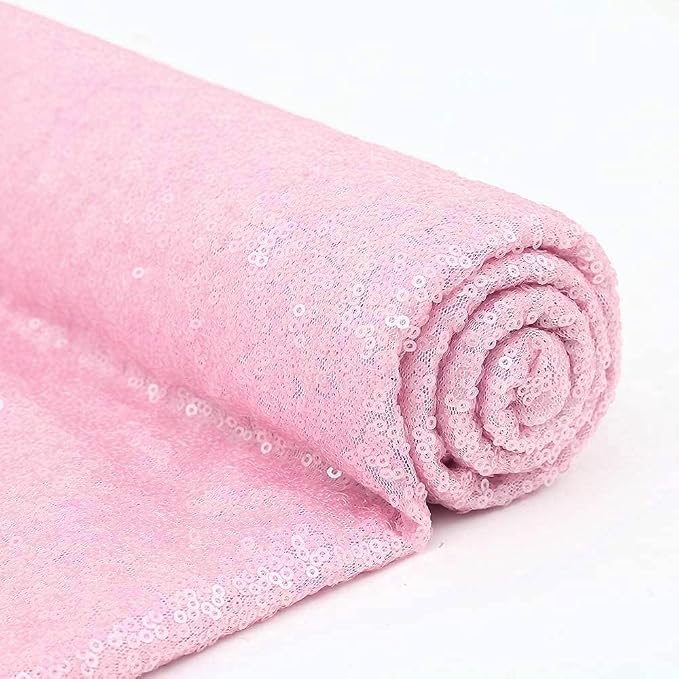 Pink Sequin Backdrop for Party Decor 10FTx10FT | 1 Panel, Glitter Sequin - Image 8