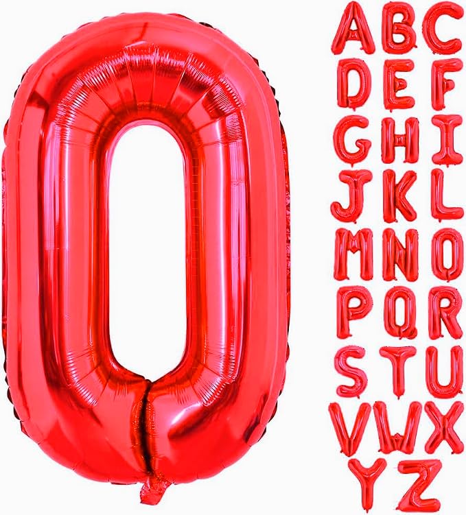 Red Letter O Balloons, O Balloon 40 Inch O Balloons Letter by BBPOOL