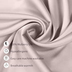 100% Mulberry Silk Pillowcases Set of 2 for Hair and Skin and Super Soft and Breathable Standard Size Nature Silk Pillowcases (Standard, Apricot Gray)