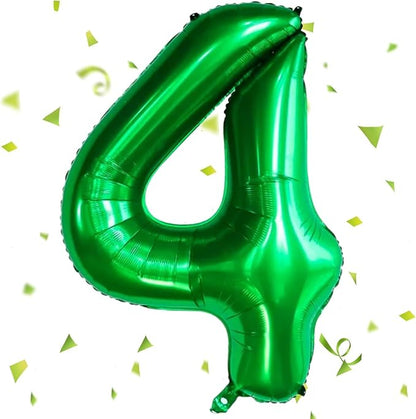 Green Number Balloons, 40 Inch Dark Green Balloon 4.4 Helium Balloon 4th by Yeodong
