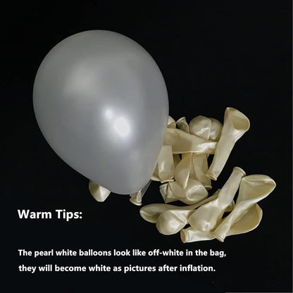 5 inch Pearl White Balloons - Image 6
