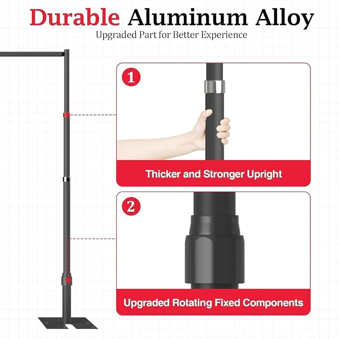 EMART 12x10ft Heavy Duty Backdrop Stand Frame - Image 4