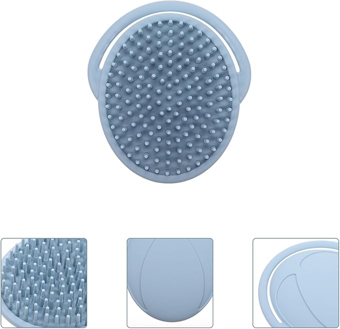 Silicone Massage Brush for Boy Girl and Ergonomic Handheld Shower Brush for Gentle Scalp Shampoo and Body Cleaning for Boys