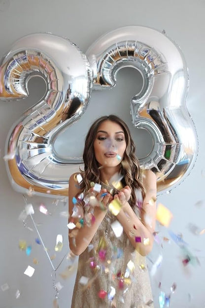 Numbers 12 Balloon 40Inch Silver Balloons - Image 3