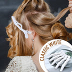 30 Pieces Professional Plastic Alligator Hair Clips for Hair Salon Styling Sectioning Duckbill Hair Clips Barrettes Pins Accessories for Men Women Girls Teens (White)