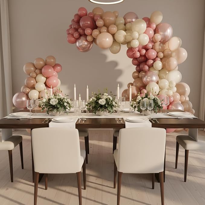 Vellax 146-Pc Balloon Garland Kit, Dusty Pink, Nude & Rose Gold DIY | 146-pc - Image 9
