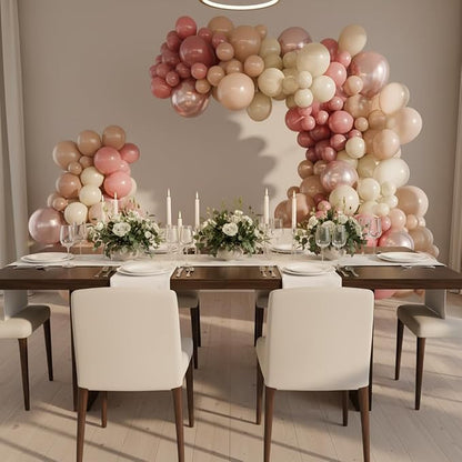 Vellax 146-Pc Balloon Garland Kit, Dusty Pink, Nude & Rose Gold DIY | 146-pc - Image 9