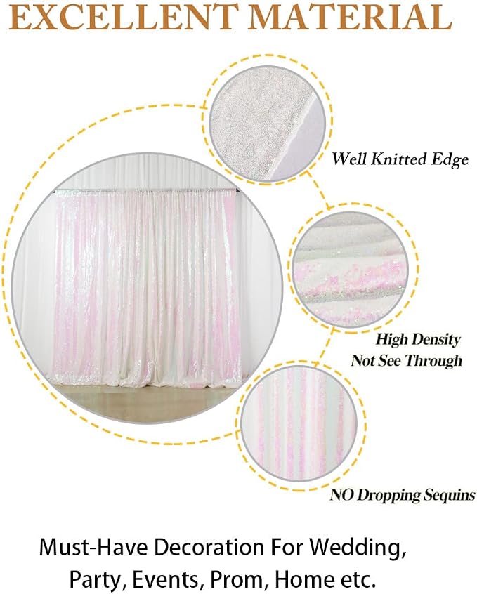 ShinyBeauty 4FTx6FT Sparkly Sequin Photo Backdrop, Photo Booth, Photography - Image 4