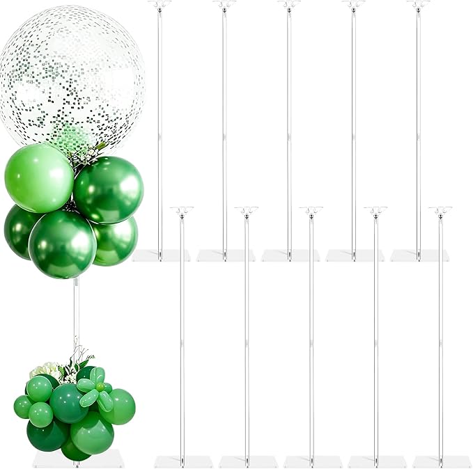 10 Pack Clear Acrylic Balloon Stands by Unknown