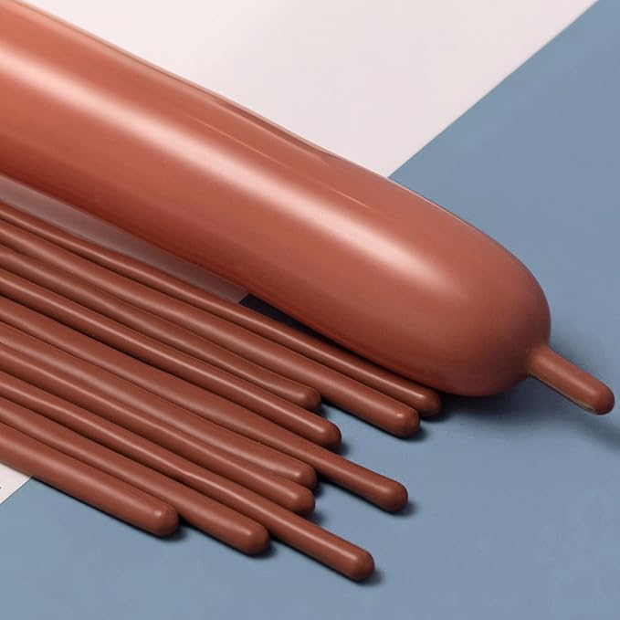 260 Brown Balloons, Thickened 100 Pack Long Twisting Magic Balloons by VHUWE