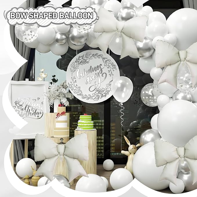 4pcs Jumbo Oversized Ribbon Balloons Coquette Bow Balloons Bow Party Coquette - Image 2