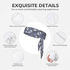 Sports Tie Headband Bandana Running Athletic Sweat Band Elastic Adjustable Sport Head Tie for Men Women Head Ties Ninja Tie Headbands Tennis Sweatbands Soccer Basketball Teams Running Head Band