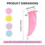 Waterproof Hair Sleeve for Long Hair, Crown Washing Shower Cap Ponytail, Reusable Adjustable, Quick Root Refresh for Shower Gym Travel Pool Beach, Time Saver (Pink+Purpler+Blue+Yellow, 4PC)