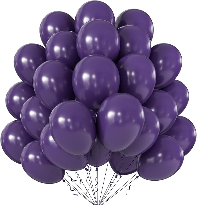10 Inch Retro Purple Balloons by KALOR