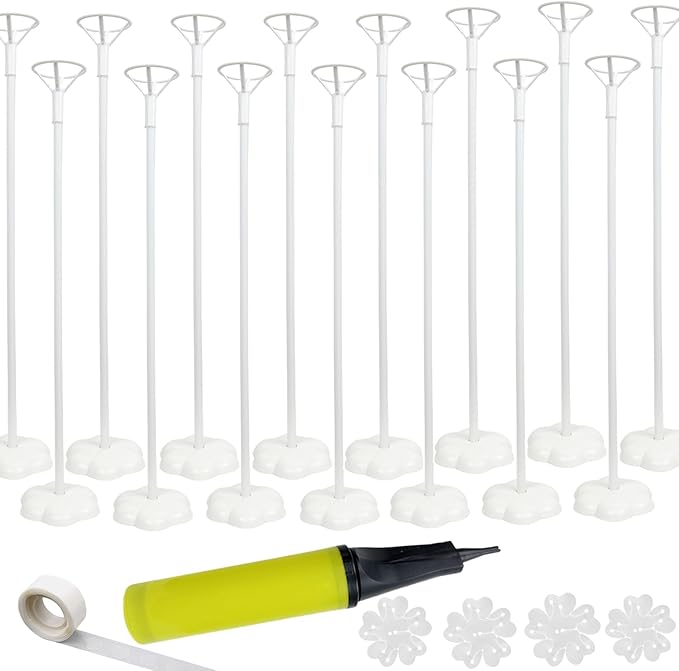 Balloon Stand Kit, 15 pack Balloon Stick Holder by EFAY