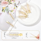 20PCS Bridesmaid Hair Clips - No Bend, Creaseless White Hair Clips for Bride, Women & Girls (20Pcs/10Cards)