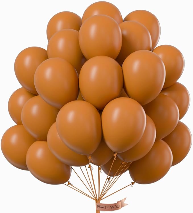 PartyWoo Boho Neutral Light Brown Balloons 50pcs Coffee Fall Color | Balloons by PartyWoo