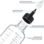 4 Pack Applicator Bottle for Hair, 8.5oz Soft Squeeze Empty Oil Dispenser Hair Color Applicator Root Hair Dye PET Plastic Refillable Bottles for Salon Sylist with Graduated Scale and Twist Top