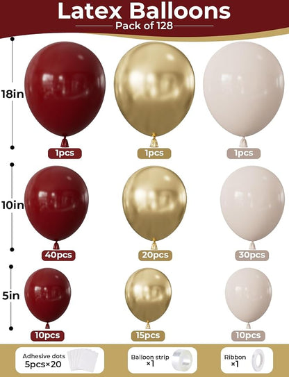 Burgundy Balloon Garland Arch Kit - Image 4