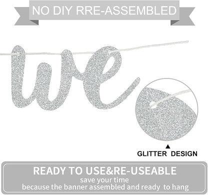 BEISHIDA Silver Good Luck We Will Miss You Banner Party Decor No DIY | Glitter - Image 2