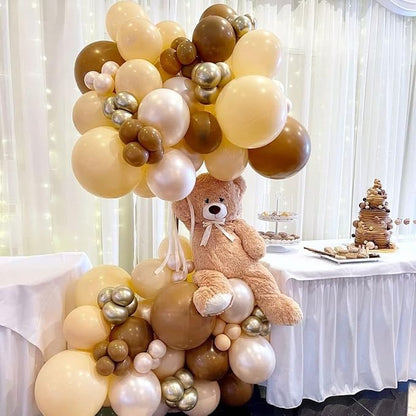 Brown Sand White Neutral Balloons - Image 4