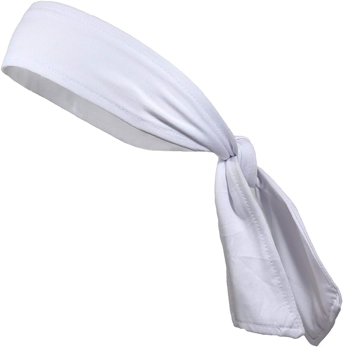 Kenz Laurenz Headbands Tie on Headband for Women Men Running Athletic Hair Head Band Elastic Sports Sweat Basketball Sweatband Stetchy Yoga Workout Sweatbands Adjustable Non-Slip Moisture Wicking