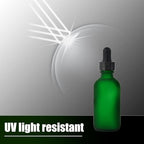 12 Pcs, 2oz Glass Dropper Bottle, Leakproof Tincture Bottles with Dropper, Green Reusable Eye Dropper Bottle, Preety Frosted Texture, for All Kinds of Liquids (Green-Frosted, 2oz-12pcs)