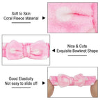 Casoty 6 Pcs Makeup Hair Headbands, Soft Coral Fleece Spa Headband for Washing Face, Facial Headband for Face Washing Shower Skin Care Yoga